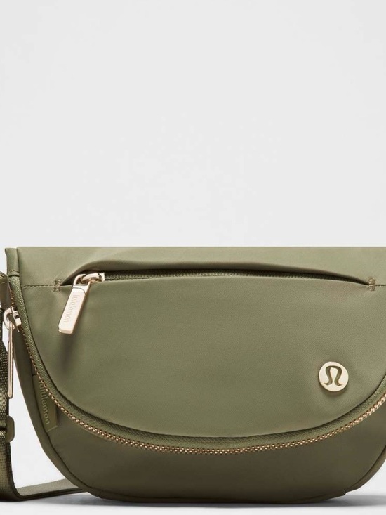lululemon athletica Handbags - lululemon athletica Olive Green Crossbody Belt Bag with Gold Hardware